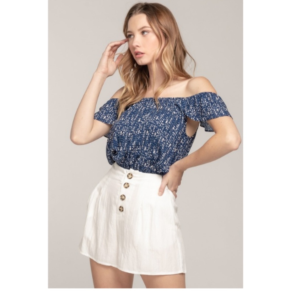 'Baby it's Cold' Geo Print Top